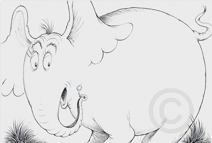 Dr. Seuss - Horton Line Drawing - limited edition prints